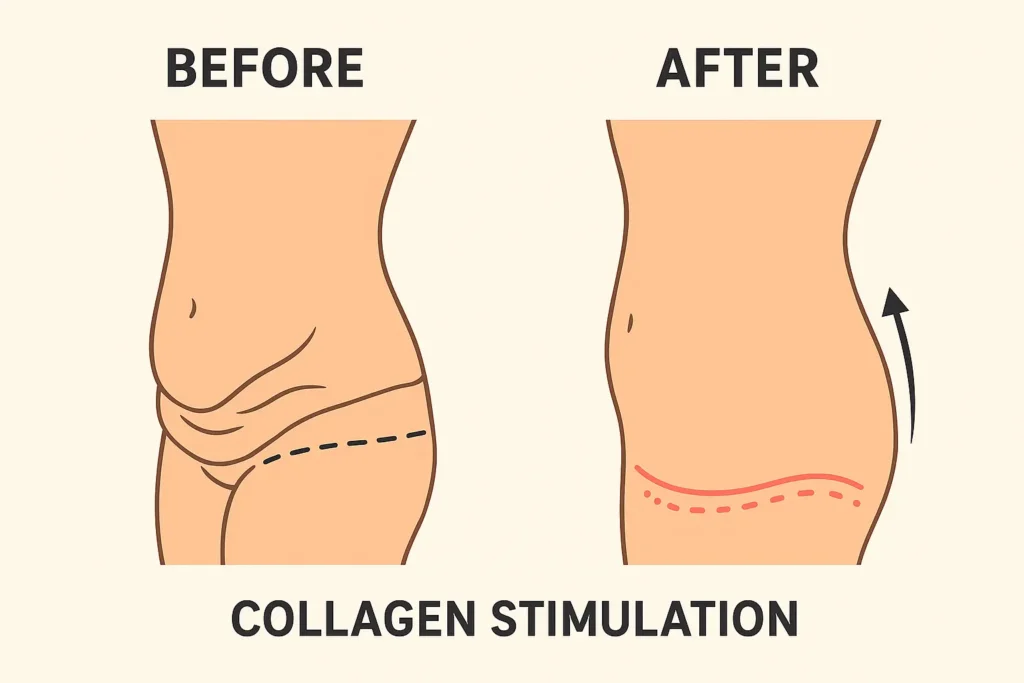 Before and after results for sagging skin after weight loss injections Croydon